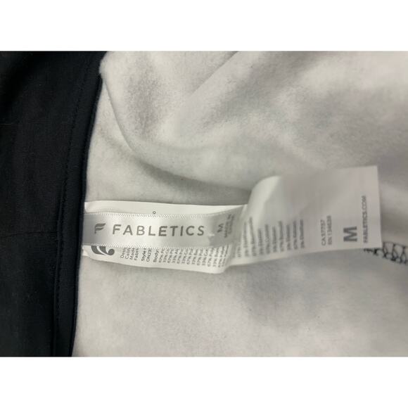 Fabletics Fair Isle Black & White Hooded Zip-Up One piece – Size M - Picture 2 of 4